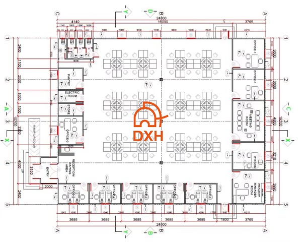 Container Office Buiding Layout